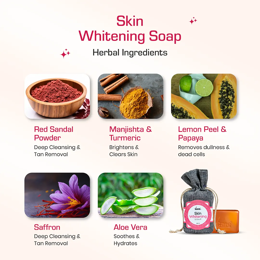Skin whitening soap and glow cream set